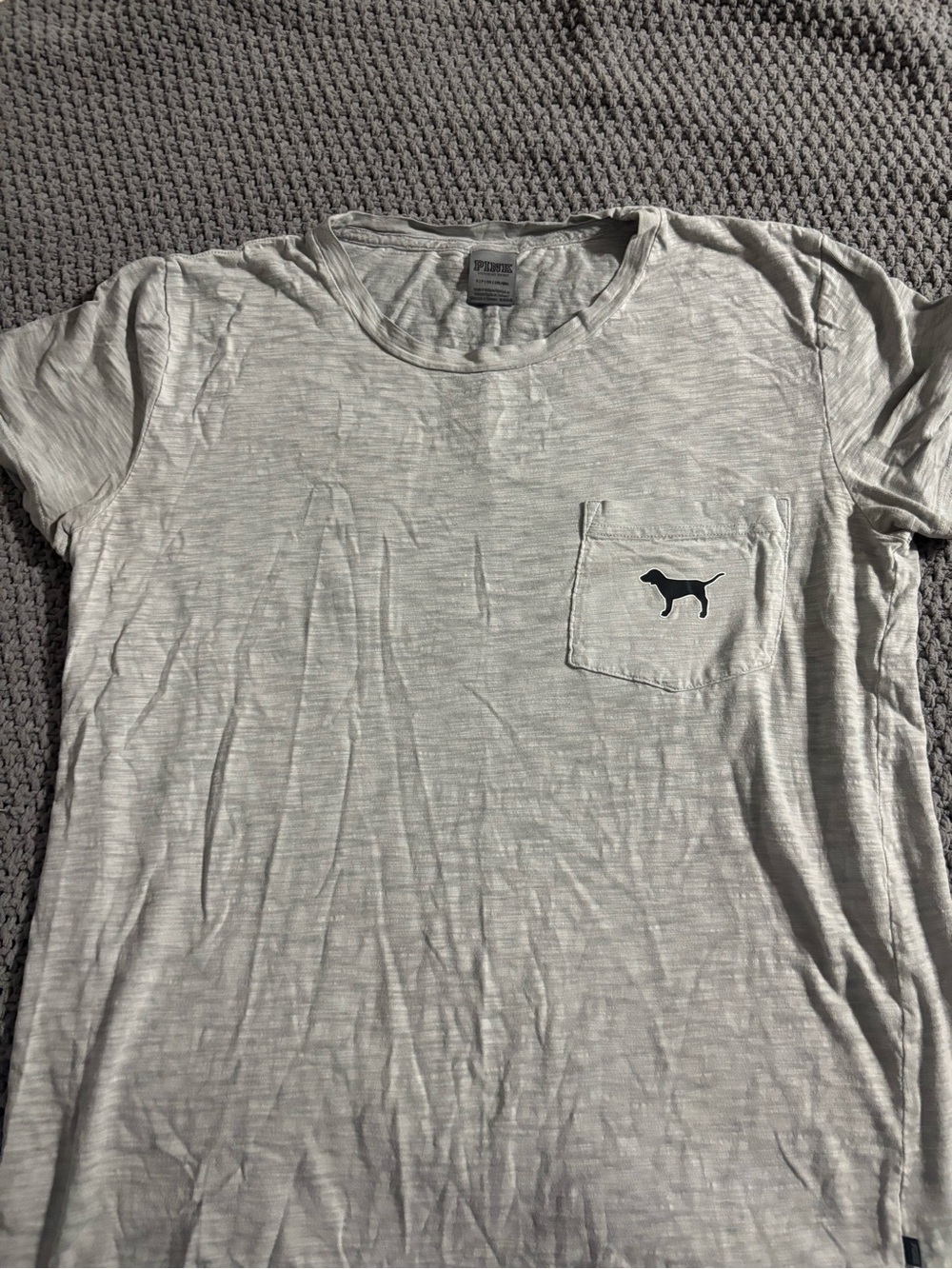 PINK Victoria's Secret Light Gray Crewneck Tee